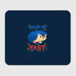 Прямоугольный коврик для мышки Little Sonic gotta go fast