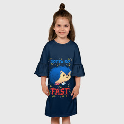 Детское платье 3D Little Sonic gotta go fast - фото 2
