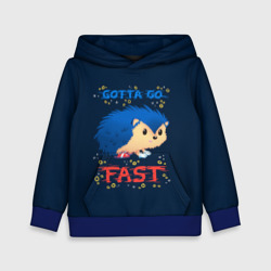 Детская толстовка 3D Little Sonic gotta go fast