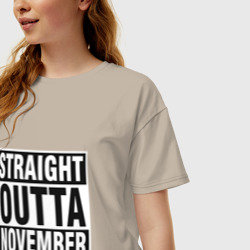 Женская футболка хлопок Oversize Прямо из ноября - фото 2