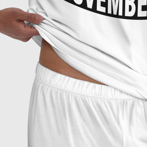 Мужская пижама хлопок Прямо из ноября, цвет белый - фото 6
