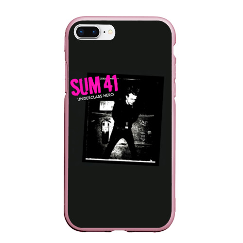 Чехол для iPhone 7Plus/8 Plus матовый Underclass Hero - Sum 41, цвет розовый