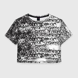 Женская футболка Crop-top 3D Кен Блок Граффити
