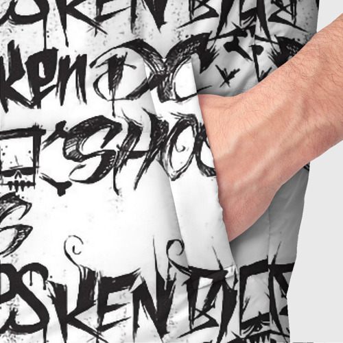 Мужской жилет утепленный 3D Кен Блок Граффити, цвет черный - фото 6