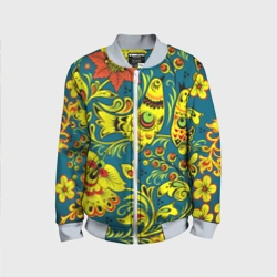 Детский бомбер 3D Хохломская Роспись Две Птицы