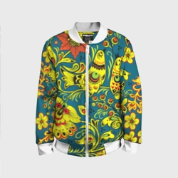 Детский бомбер 3D Хохломская Роспись Две Птицы