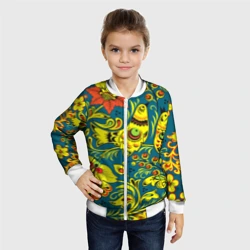 Детский бомбер 3D Хохломская Роспись Две Птицы - фото 2