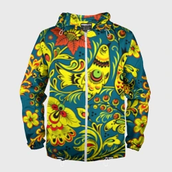 Мужская ветровка 3D Хохломская Роспись Две Птицы