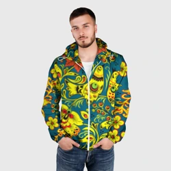 Мужская ветровка 3D Хохломская Роспись Две Птицы - фото 2