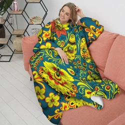 Плед с рукавами Хохломская Роспись Две Птицы - фото 2