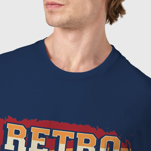Мужская футболка хлопок Ретро геймерские игровые консоли, цвет темно-синий - фото 6