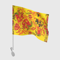 Флаг для автомобиля Хохломская Роспись Цветы