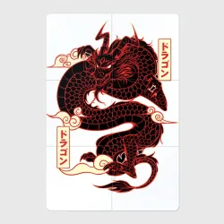 Магнитный плакат 2Х3 Японский красный Дракон Japan Dragon