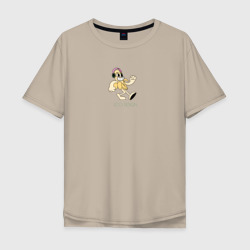 Мужская футболка хлопок Oversize Эко дизайн с бананом в стиле ретро