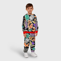 Детский костюм с толстовкой 3D Underground pattern / Fashion trend - фото 2