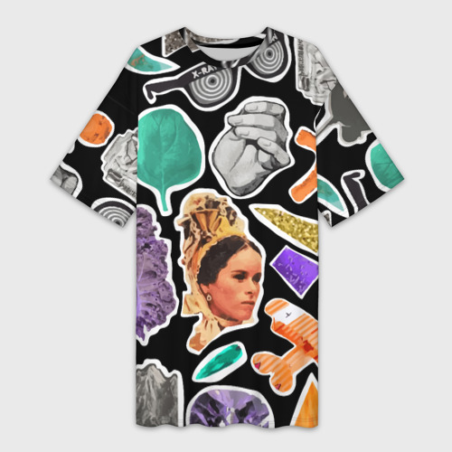 Платье-футболка с принтом Underground pattern Fashion trend, вид спереди №1