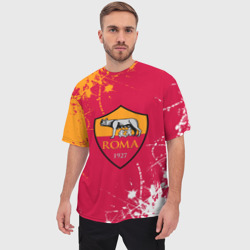Мужская футболка oversize 3D Roma : Рома брызги красок - фото 2