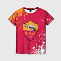 Женская футболка 3D Roma : Рома брызги красок