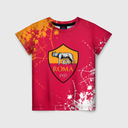 Детская футболка 3D Roma : Рома брызги красок