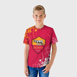 Детская футболка 3D Roma : Рома брызги красок - фото 2