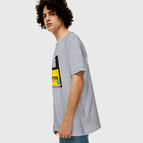 Мужская футболка хлопок Oversize с принтом Retro vibes, вид сбоку #3