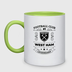 Кружка двухцветная West Ham: Football Club Number 1 Legendary