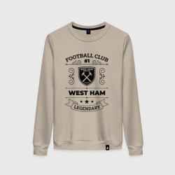 Женский свитшот хлопок West Ham: Football Club Number 1 Legendary