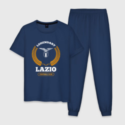 Мужская пижама хлопок Лого Lazio и надпись Legendary Football Club