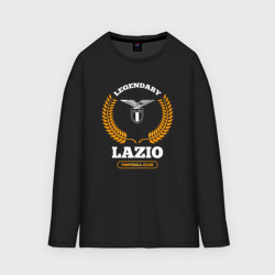 Мужской лонгслив oversize хлопок Лого Lazio и надпись Legendary Football Club