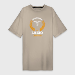 Платье-футболка хлопок Лого Lazio и надпись Legendary Football Club