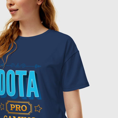 Женская футболка хлопок Oversize с принтом Игра Dota PRO Gaming, фото на моделе #1