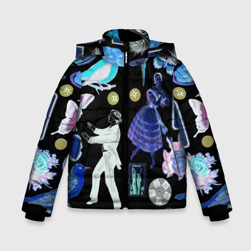 Зимняя куртка для мальчиков 3D Underground pattern, цвет черный