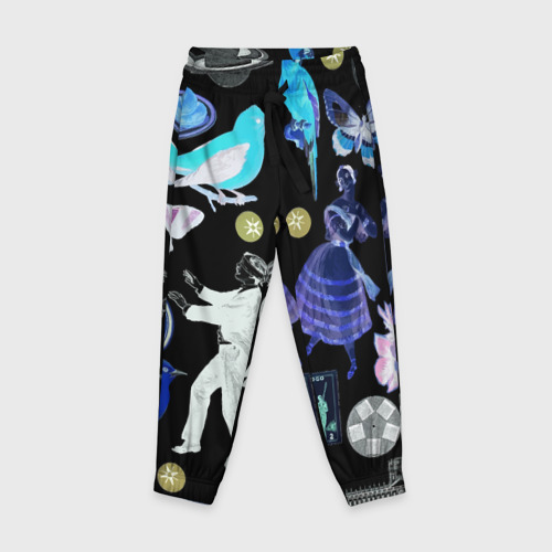 Детские брюки 3D с принтом Underground pattern, вид спереди #2