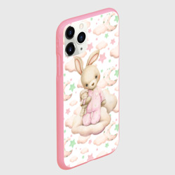 Чехол для iPhone 11 Pro Max матовый Зайка на облачке на белом - фото 2