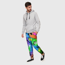 Мужские брюки 3D Яркий геометрический принт - фото 2