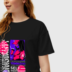 Женская футболка хлопок Oversize Vsemayki Merch - Uniqueness - фото 2