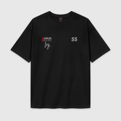 Женская футболка Oversize хлопок premium Carlos Sainz Карлос Сайнс