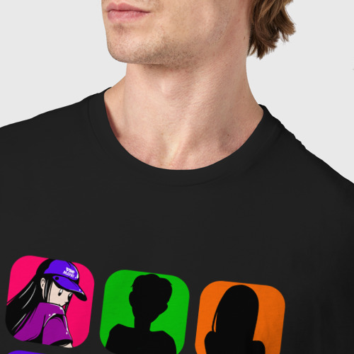 Мужская футболка хлопок Vsemayki Merch - Выделяйся из толпы, цвет черный - фото 6