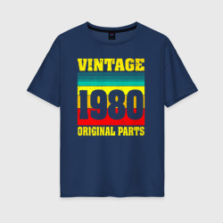 Женская футболка хлопок Oversize Винтаж 1980 оригинальные детали