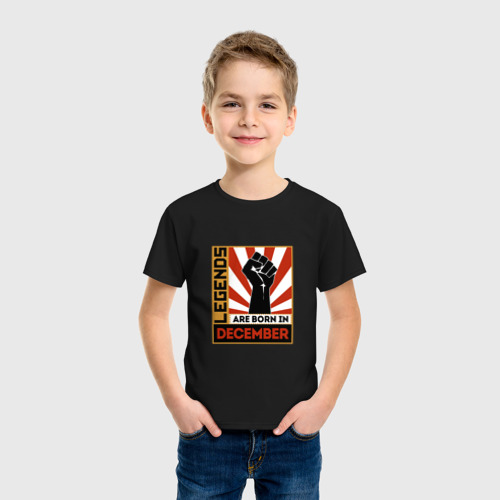 Детская футболка хлопок Декабрь - Легенда, цвет черный - фото 3