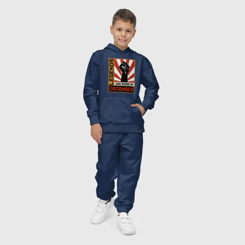 Детский костюм с толстовкой хлопок Декабрь - Легенда, цвет темно-синий - фото 3