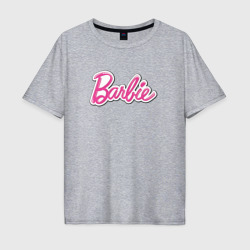 Мужская футболка хлопок Oversize Barbie logo