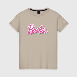 Женская футболка хлопок Barbie logo
