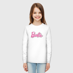 Детский лонгслив хлопок Barbie logo - фото 2