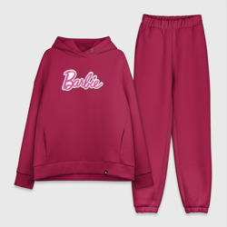 Женский костюм хлопок Oversize Barbie logo