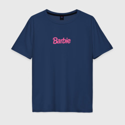 Мужская футболка хлопок Oversize Barbie Mini logo