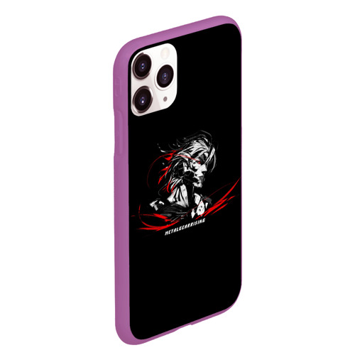 Чехол для iPhone 11 Pro Max матовый Metal gear Rising: Revengeance, цвет фиолетовый - фото 3