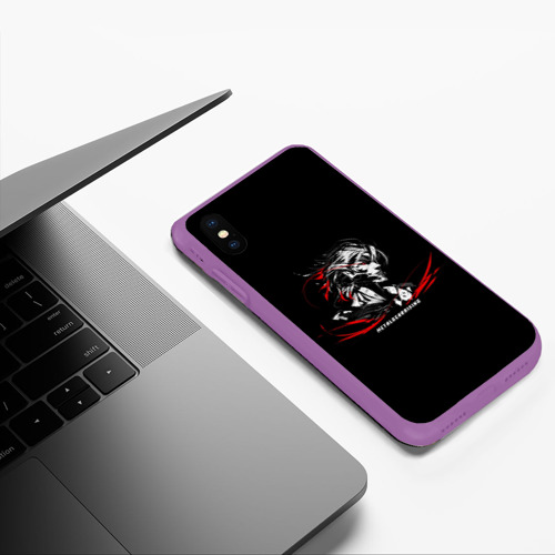 Чехол для iPhone XS Max матовый Metal gear Rising: Revengeance, цвет фиолетовый - фото 5