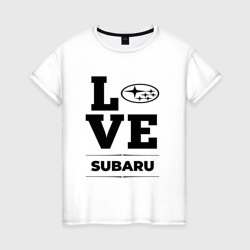 Женская футболка хлопок Subaru Love Classic