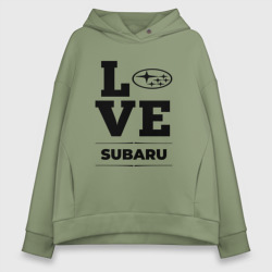 Женское худи Oversize хлопок Subaru Love Classic